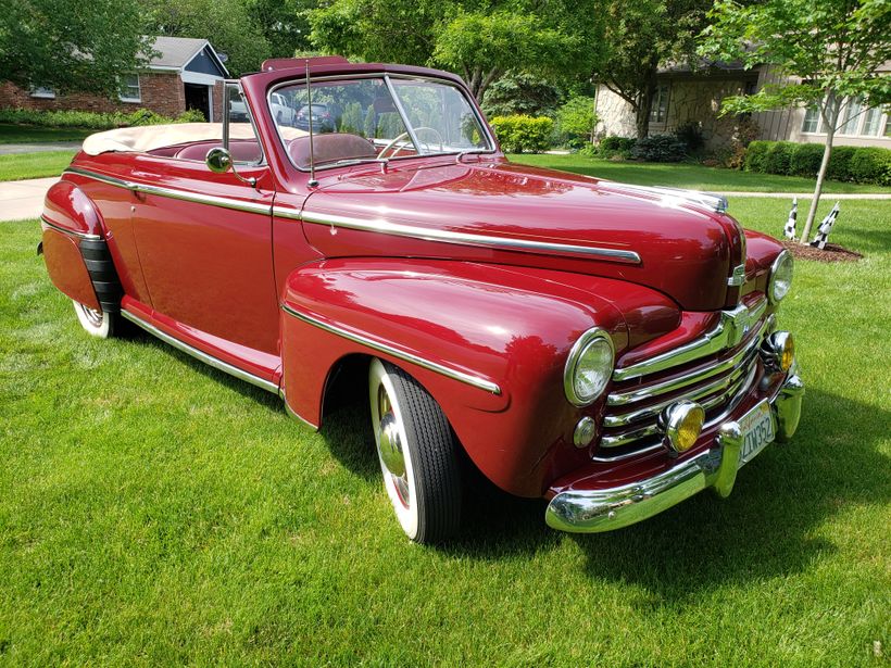 1947 Ford Super Deluxe convertible with a Mercury Flathead V8 Upgrade